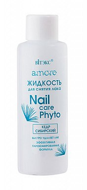 AMORE. Zmywacz do paznokci "Nail care fito" z cedrem syberyjskim