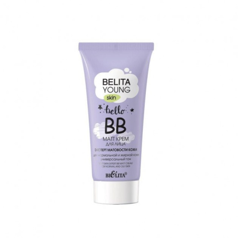 BELITA YOUNG SKIN. BB-matt krem do twarzy "Skin matte expert" do cery normalnej i tłustej