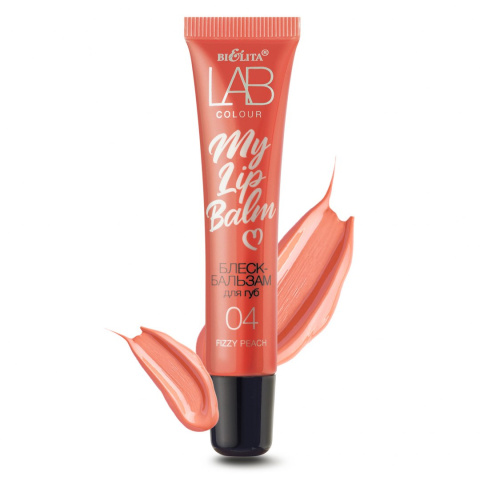 LAB KOLOR. Nabłyszczający balsam do ust "My Lipbalm", 04 Fizzy Peach