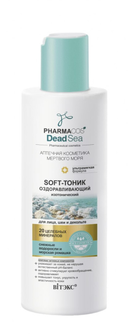 PHARMACOS DEAD SEA. Rewitalizujący izotoniczny soft-tonik do twarzy, szyi i dekoltu